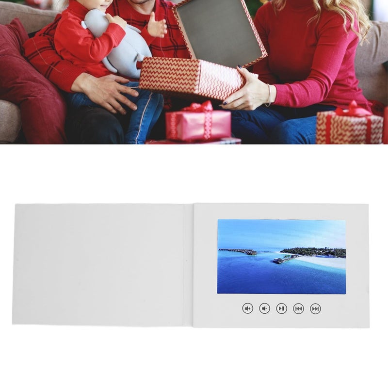 7 Inch Electronic Video Greeting Card with LCD Screen Speaker 128MB Memory for Wedding Anniversaries - Image 4