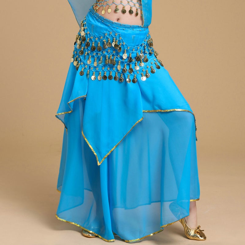 New Children'S Indian Dance Table Performance Clothing Children'S Ethnic Style Xinjiang Dance Belly Dance Skirt Phnom Penh Chiffon Skirt - Image 1
