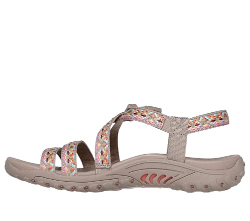 Skechers Women's REGGAE - DREAM WEAVER sporty outdoor sandal, Taupe Multi 8 M - Image 2
