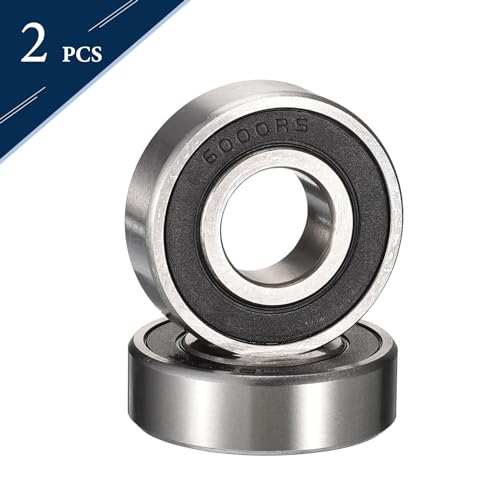 HiPicco 6000-2RS Deep Groove Ball Bearings, ID 10mm x OD 26mm x Width 8mm Double Rubber Sealed Ball Bearing Pre-Lubricated Chrome Steel Z2 Lever 2pcs - Image 3
