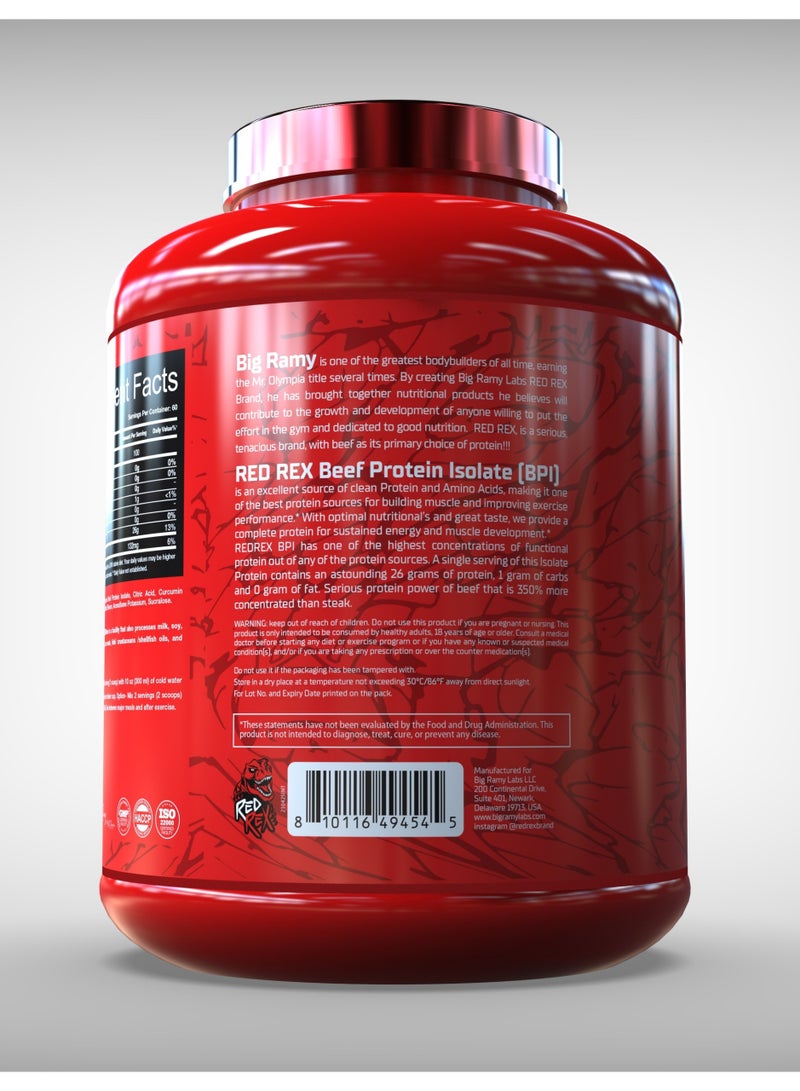 مختبرات رامي الكبرى ريد ريكس -  بيف بروتين أيزوليت - نكهة الأناناس - 4رطل - 60 حصة - Image 3