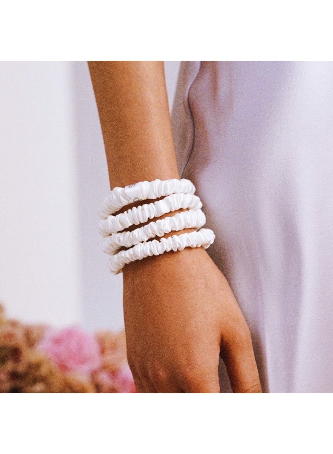 Slip Pure Silk Skinny Scrunchies - White - Image 3