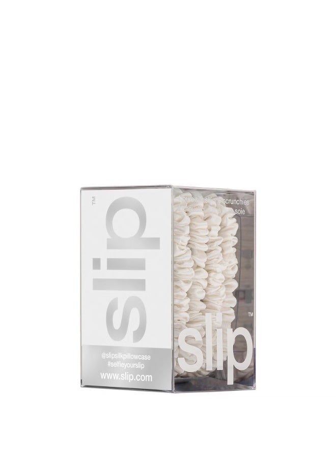 Slip Pure Silk Skinny Scrunchies - White - Image 4