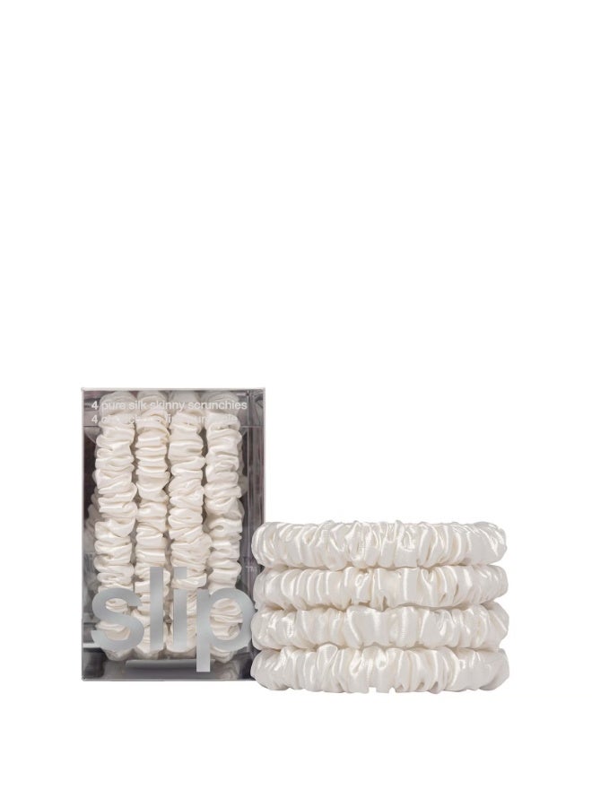 Slip Pure Silk Skinny Scrunchies - White - Image 1