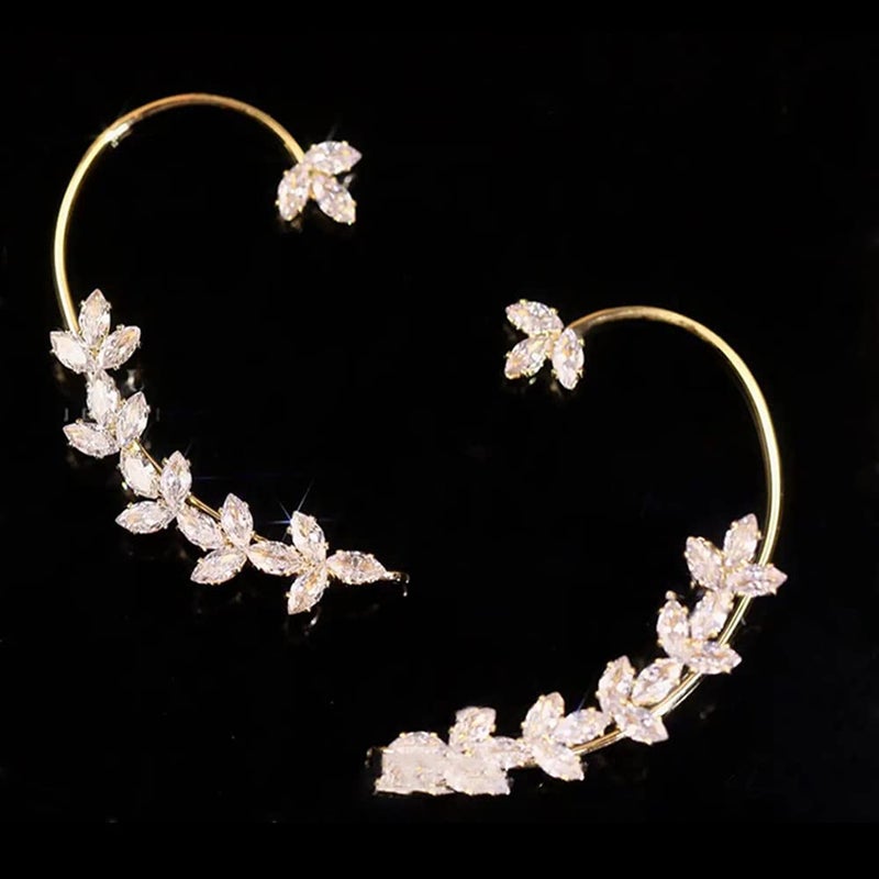 ZuDaling 2PCS Earrings Hook Without Pierced Ear Bone Clip Ear Clip (Golden Ear Clips) - Image 4