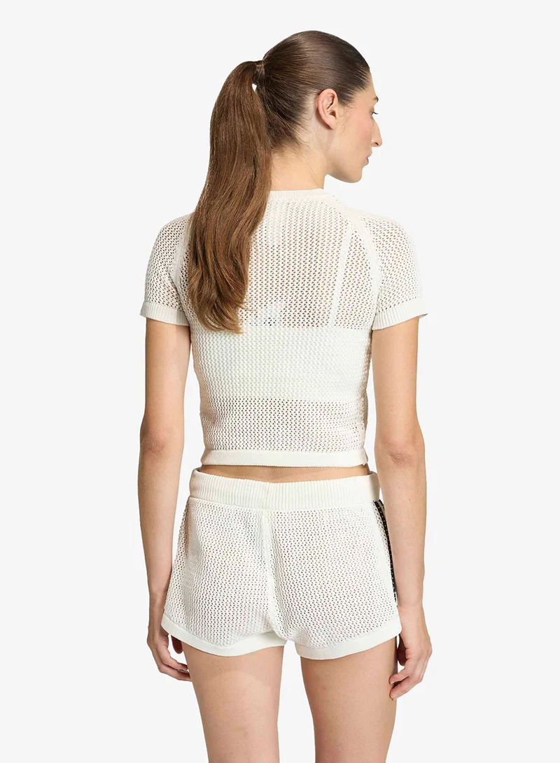 adidas Originals Knitted Crochet Cali T-Shirt