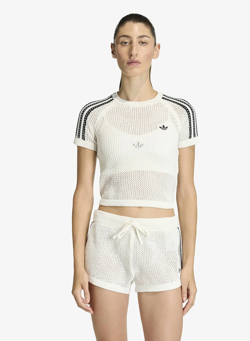 adidas Originals Knitted Crochet Cali T-Shirt