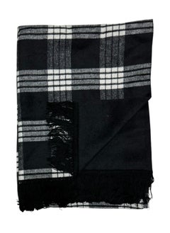 Double Face Solid & Plaid Check/Carreau/Stripe Pattern Wool Winter Scarf/Shawl/Wrap/Keffiyeh/Headscarf/Blanket For Men & Women - XLarge Size 75x200cm - P07 Black / White - pzsku/ZEE6D31D363C633736F12Z/45/_/1740196058/b868f547-0974-4695-8a45-ca9337d04841