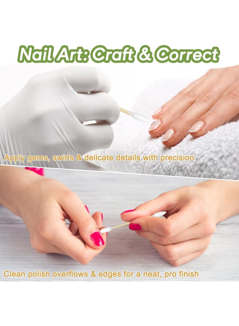 300Precision Tip Bamboo Cotton Swabs – Biodegradable & Organic Cotton Buds with Precision Tips – Eco-Friendly Wooden Swabs for Makeup, Cleaning, Crafts, and Baby Care - Image 5