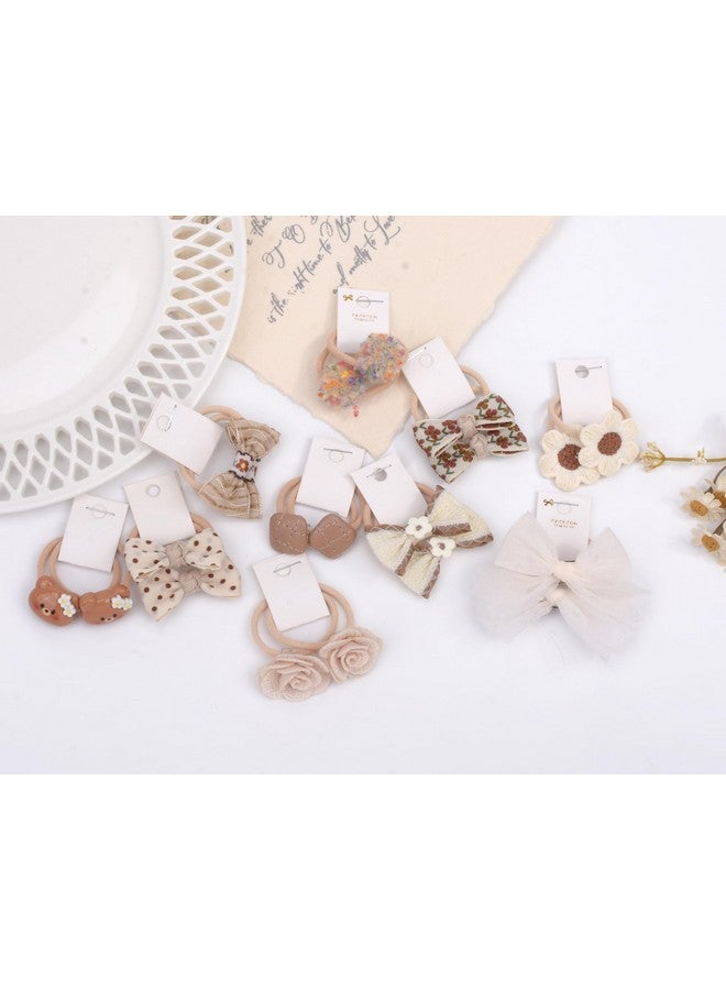 BIANHUAN 20 PCS Toddler Hair Ties for Girls, Baby Hair Ties Cute Flower Elastic Scrunchies, Seamless Ponytail Holders, Little Girls Hair Accessories for Thick Hair (Set-B) - Image 3