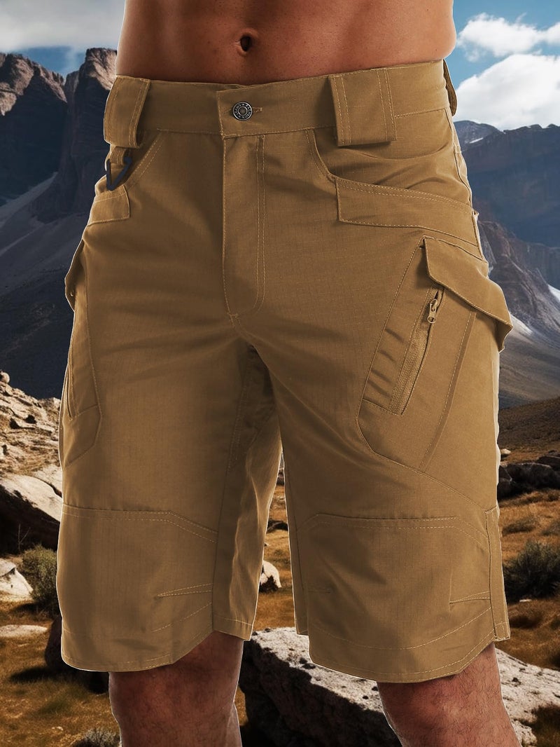 AUTIWITUA Men's Hiking Shorts Waterproof Tactical Cargo Short Pants Quick Dry Work Shorts with Multi Pockets(No Belt) - Image 3