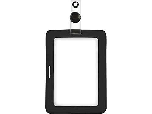 Cosco MyID Badge Holder for Key Cards and ID Cards, Rubberized Black, 4 x 2.75 Inches (075015) - Image 4