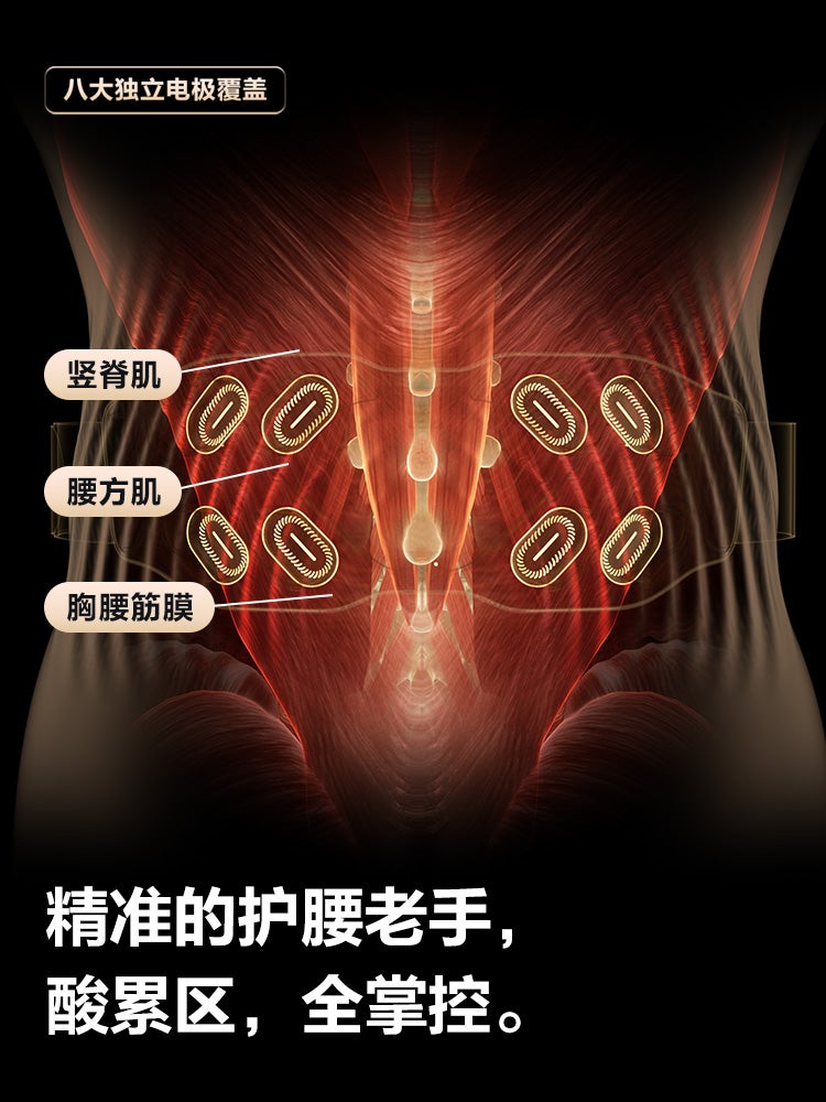 SKG G7 Ultra Lumbar Massager with Hot Compress, Gold - Image 5