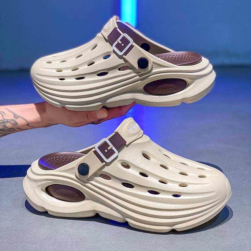 Men'S Spring And Casual Versatile Daily Comfortable Breathable Color-Blocked Round-Toe Eva Thick-Soled Men'S Clogs - Image 1