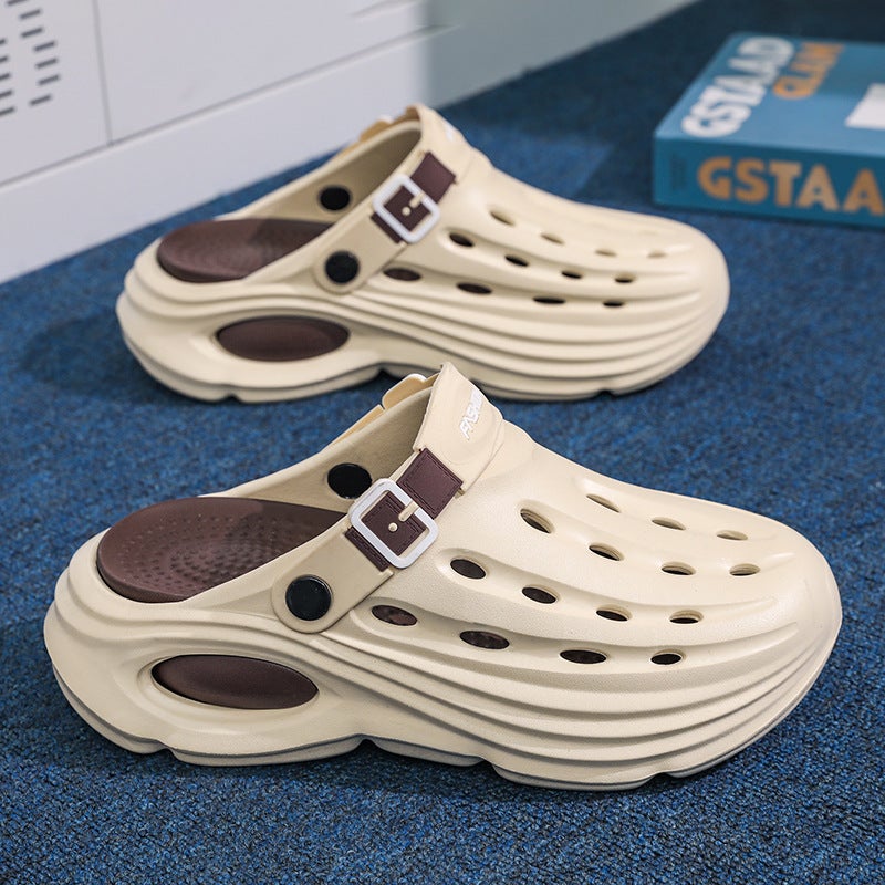 Men'S Spring And Casual Versatile Daily Comfortable Breathable Color-Blocked Round-Toe Eva Thick-Soled Men'S Clogs - Image 5