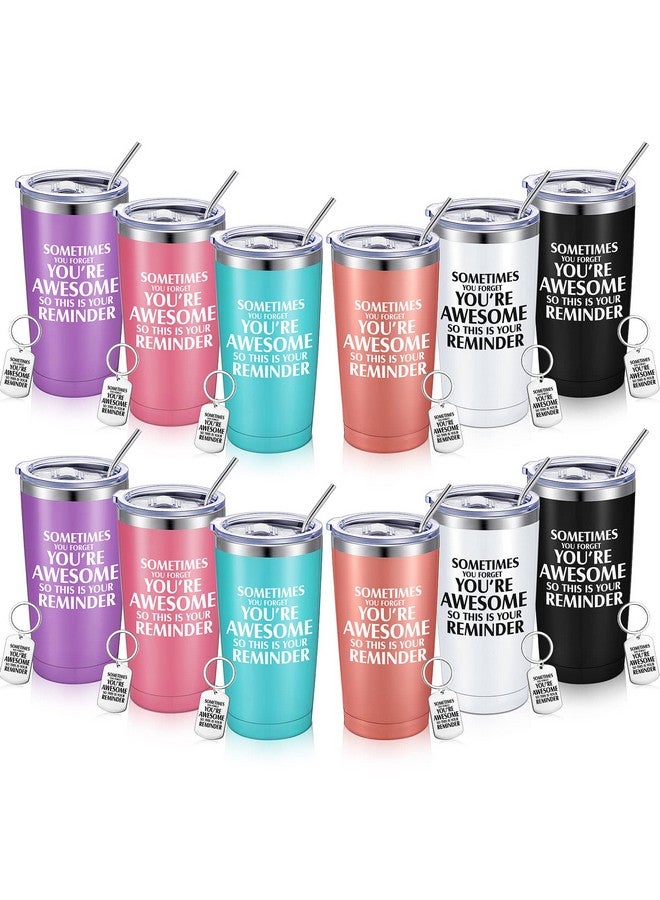Sieral Sieral Employee Thank You Gifts Bulk 20 oz Inspirational Tumbler with Keychain Coworker Appreciation Gifts for Women Men Teacher Staff Corporate Christmas Team Reward Gifts(Multicolored,24 Pieces) - Image 1