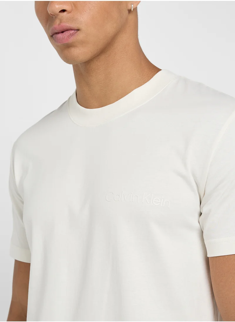 كالفن كلاين جينز Logo Print Crew Neck T-Shirt