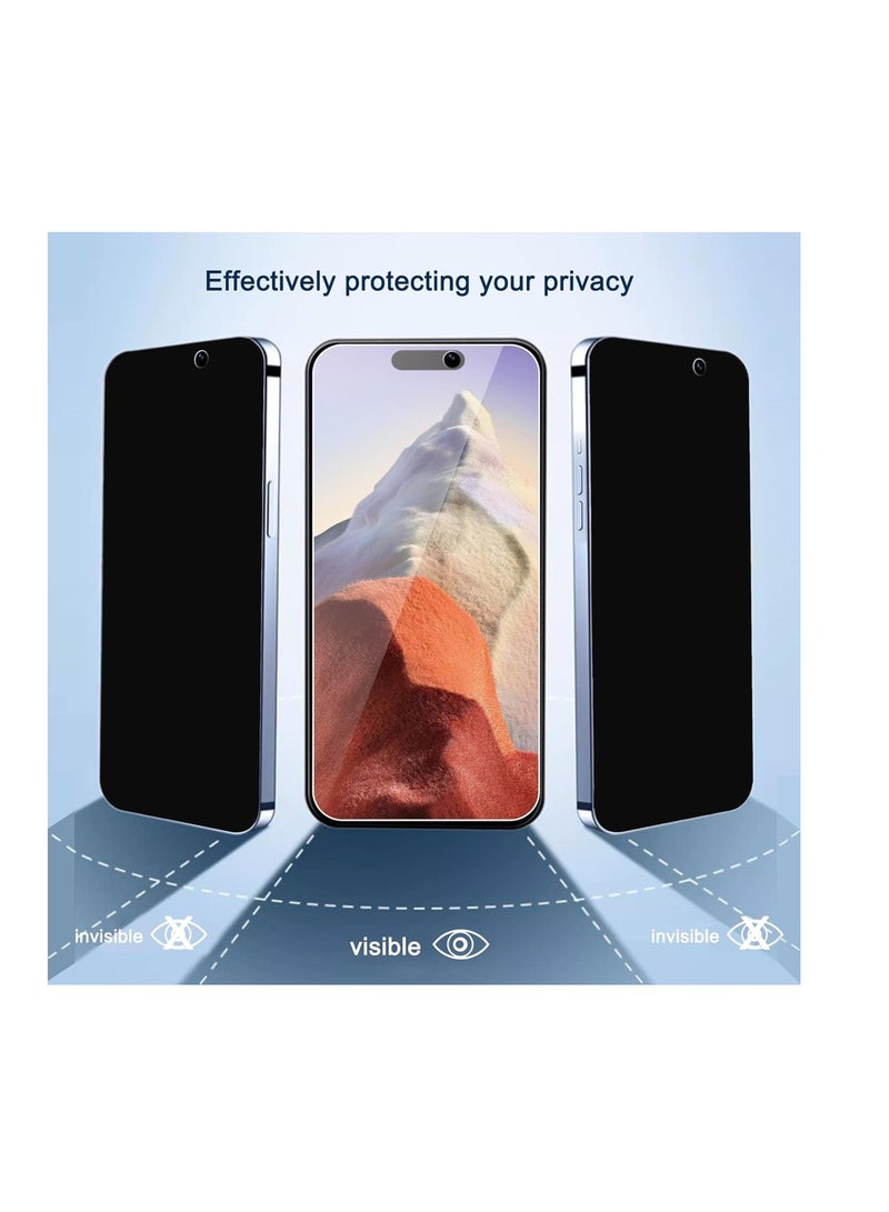 DIGI CORE iPhone Tempered Glass 3 Pack Privacy Screen Protector Set For iPhone 14 Pro Max 6.7 Inch Anti-Spy Tempered-Glass, Scratch Resistant iPhone Glass Full-Coverage Glass (Privacy, iPhone 14 Pro Max) - Image 3
