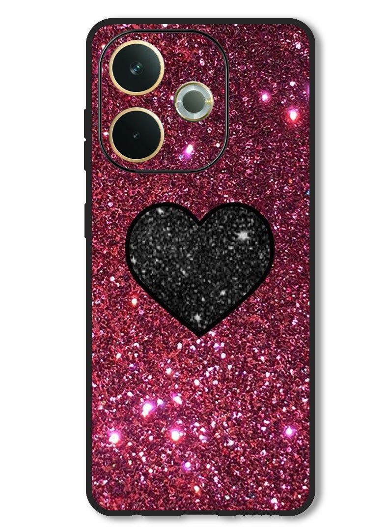 Theodor Case Compatible with Oppo A5 Pro Protection Shockproof Bumper Cover Black Heart - Image 1