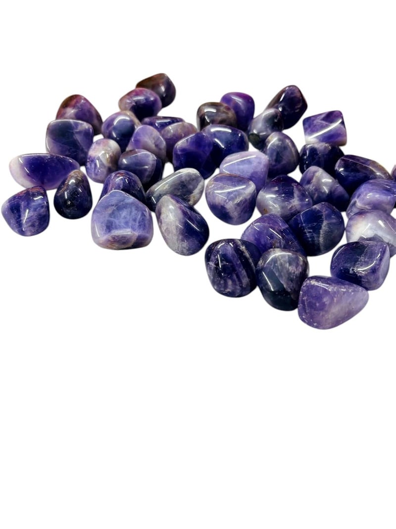 Abyaz Crystal Creation Amethyst Tumble Stone Pack of 100 gm Tumble Stone Healing Crystal Stone Aquarium Stones Home Garden Decor Purple Gemstone - Image 2