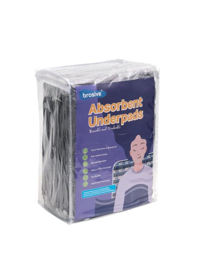 Brosive Hide Stains Washable Incontinence Pads 36x72 Inch,Heavy Absorbent Bed Wetting Pad,Waterproof Pad for Bed Protector ,Bed Pad for Incontinence Washable Extra Large,Washable Bed Pad for Adult,Pet - Image 2