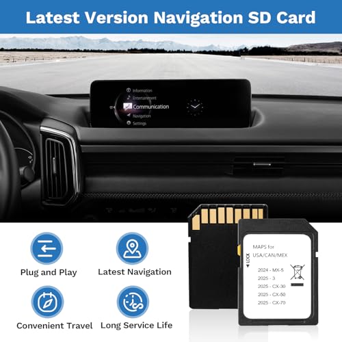 Forccord Latest Version Navigation SD Card Fits for Mazda CX30CX50CX703 2025 MX5 2024 Car GPS Navigation System for USACanada Replacement Accessories - Image 3