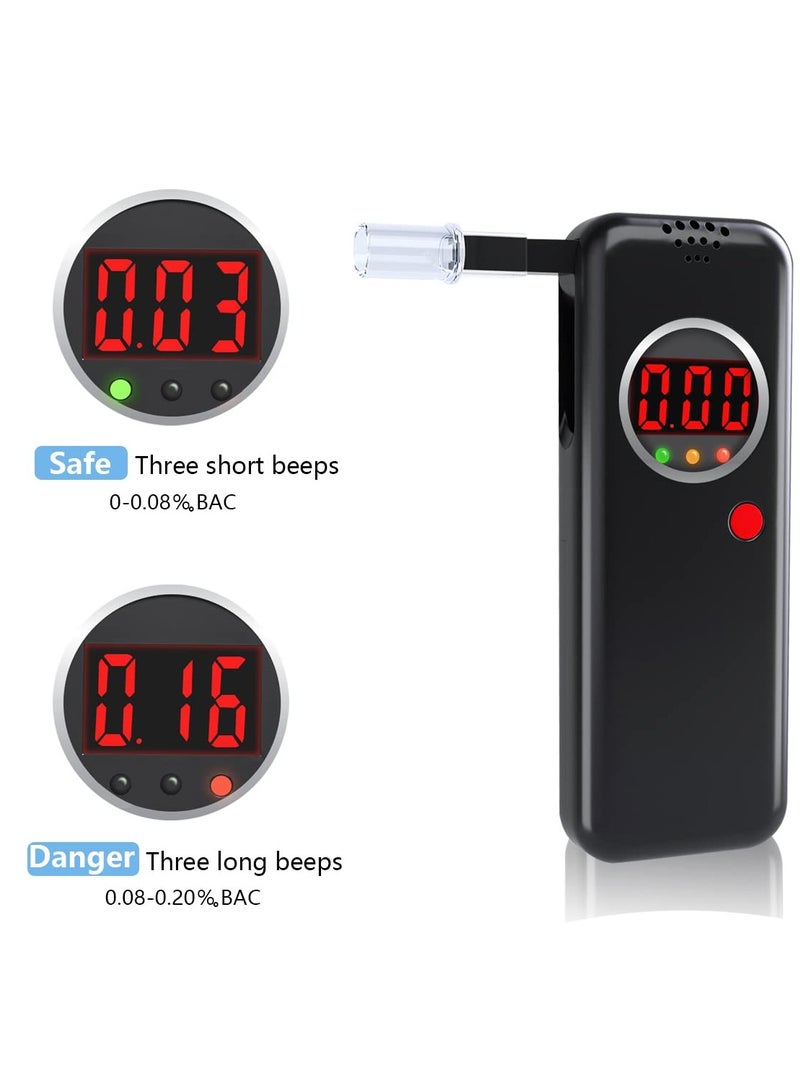 Breathalyzer, High-Accuracy Professional Tester with 10 Mouthpieces, LCD Digital Display Tester for Personal and Professional Use - Image 4