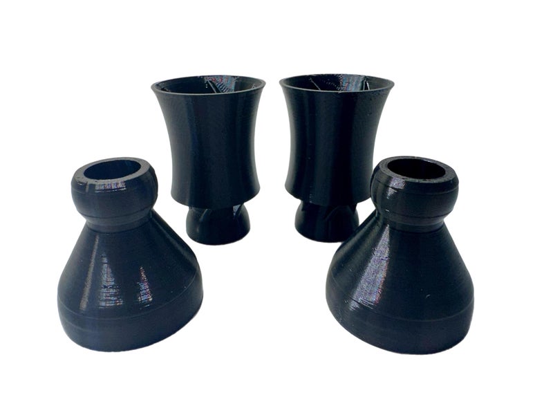 FROSTO Random Flow Generator Nozzles Compatible with Fluval FX2, FX4, FX6, TPU Upgrade Accessory, Black, Set of 2 with Adapters - Image 3
