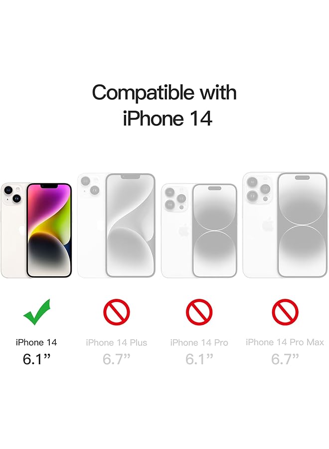 Jetech Magnetic Case For Iphone 14 6.1 Inch Compatible With Magsafe Wireless Charging Shockproof Phone Bumper Cover Anti Scratch Clear Back Clear - Image 2