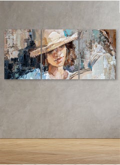 Marktna Decorative Wall Art Painting with a Woman Design, 3Pieces, Size 120x60cm  - Image 1