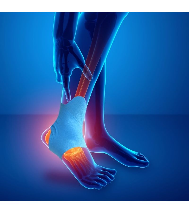 10 قطع دعامة للكاحل مع حزام تثبيت قابل للتعديل، أشرطة مرنة مقطوعة مسبقًا، تصميم قابل للتنفس، مناسبة للرياضة واللياقة البدنية، تثبيت الأربطة بعد العمليات الجراحية، بدون جراحة، وردي. - Image 4