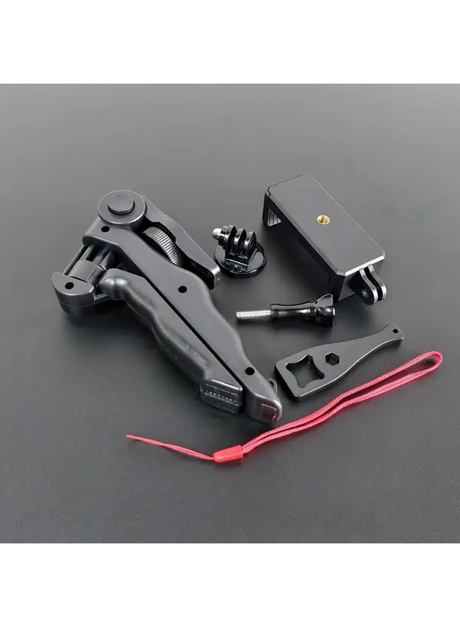 Black Portable Foldable Rotatable Phone Tripod Stand Selfie Holder Stabilizer Bracket - Image 1