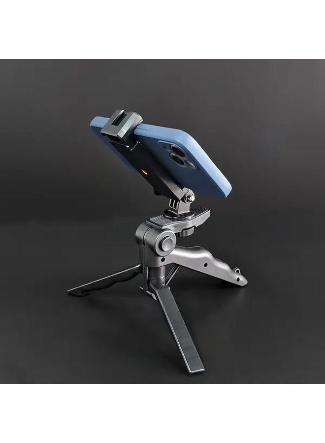 Black Portable Foldable Rotatable Phone Tripod Stand Selfie Holder Stabilizer Bracket - Image 5