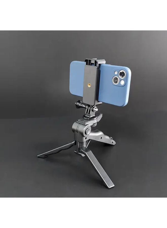 Black Portable Foldable Rotatable Phone Tripod Stand Selfie Holder Stabilizer Bracket - Image 4