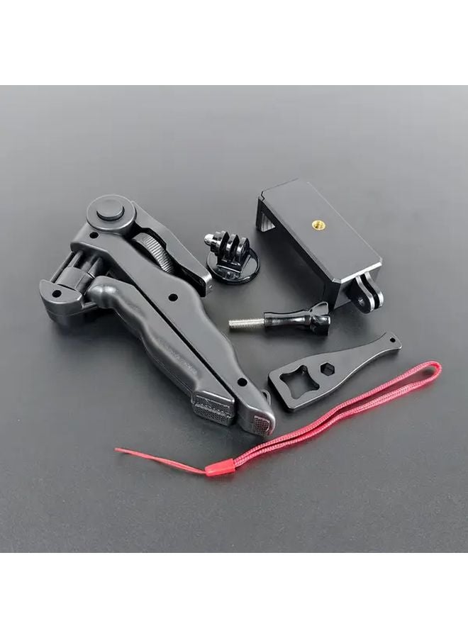 Black Portable Foldable Rotatable Phone Tripod Stand Selfie Holder Stabilizer Bracket - Image 2