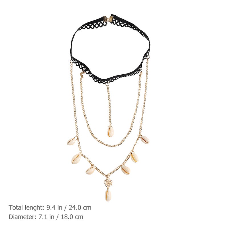 2pcs Bohemian Leg Chain Thigh Chain Body Chain Thigh Jewelry Beach Shell Decor - Image 2