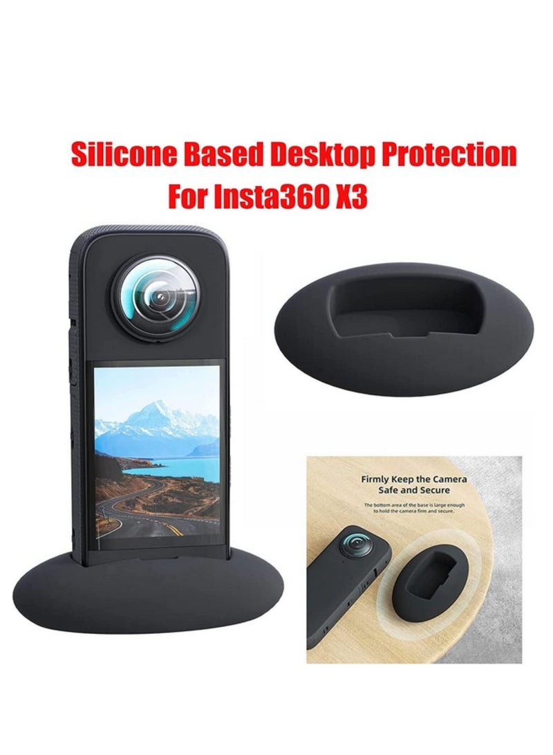 Silicone Based Desktop Protection for Insta360 X3 Panoramic Action Camera Accessories Silicone Base - Image 2