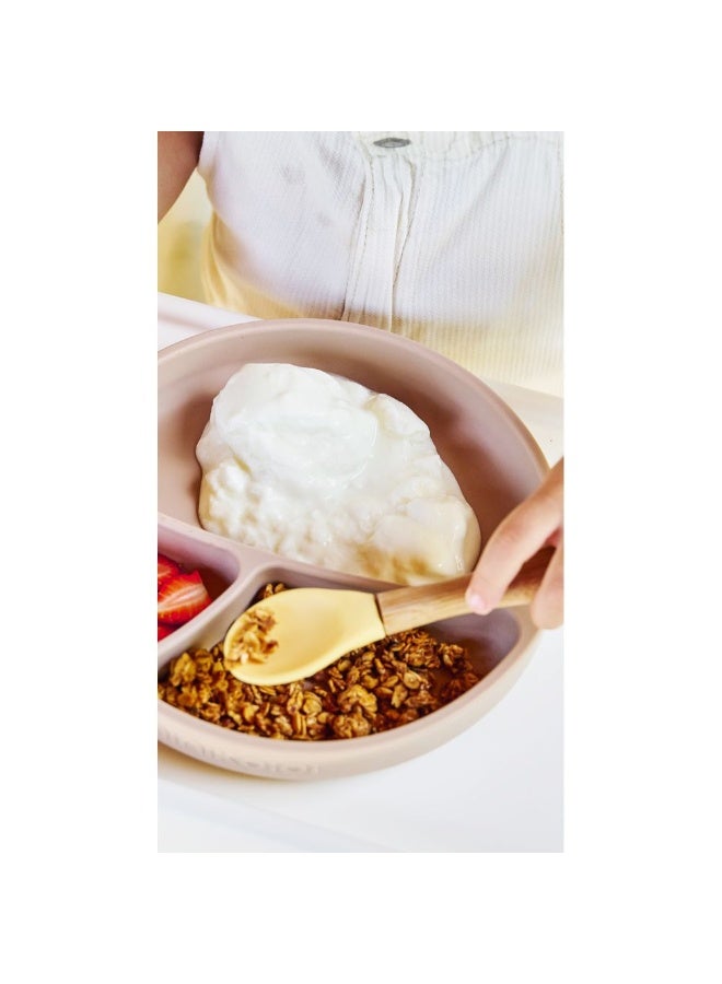 Minikoioi Dig In Spoon And Fork Set Mellow Yellow With Powder Grey - Image 3