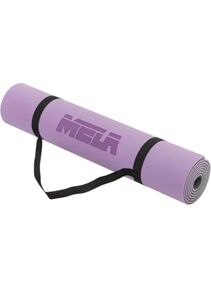 MELA Non-Slip Yoga Mat for Home Gym - 6mm Thick, Eco-Friendly TPE, Cushioned Exercise Mat with Carry Strap - Perfect for Yoga, Pilates, Fitness Training, & Gymnastics Essentials - Image 1