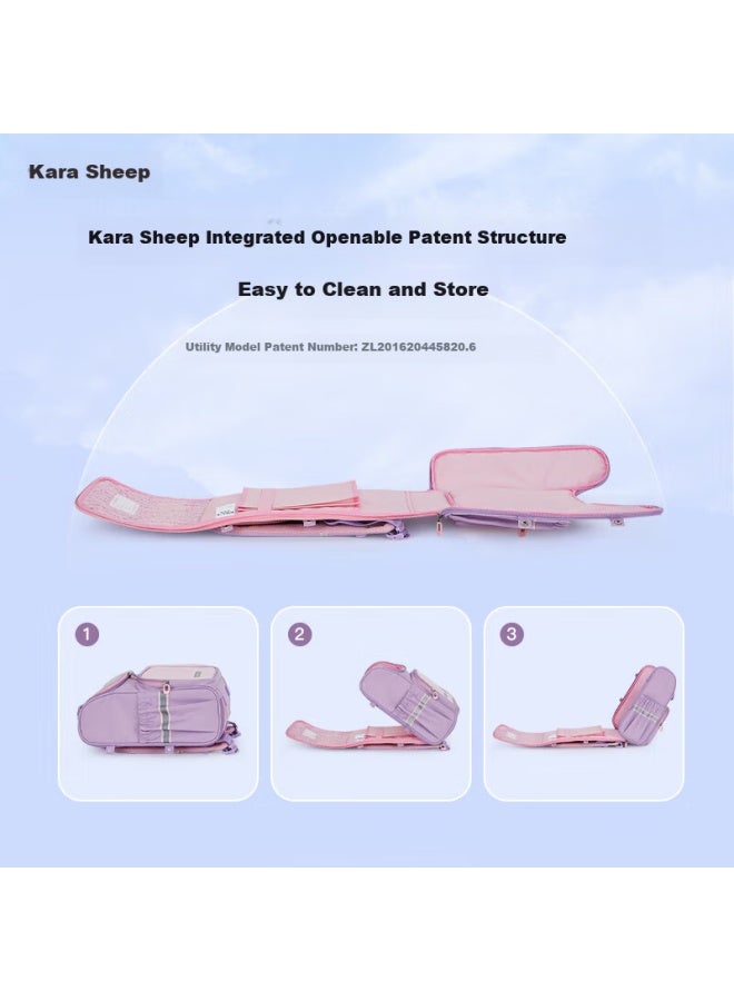 كالي Kala·y حقيبة ظهر خفيفة للطلاب والطالبات في الصفوف 1-3، حقيبة كتف مزدوجة Cx2196 Ivy Green - Image 2