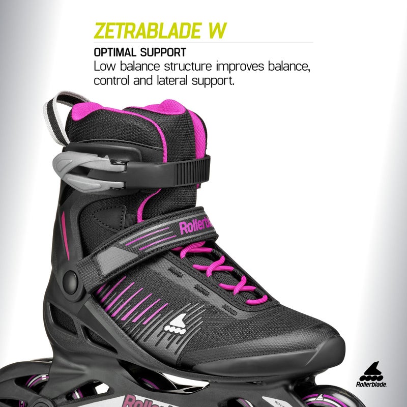 Rollerblade Zetrablade Women's Adult Fitness Inline Skate, Black and Pink, Performance Inline Skates - Image 4