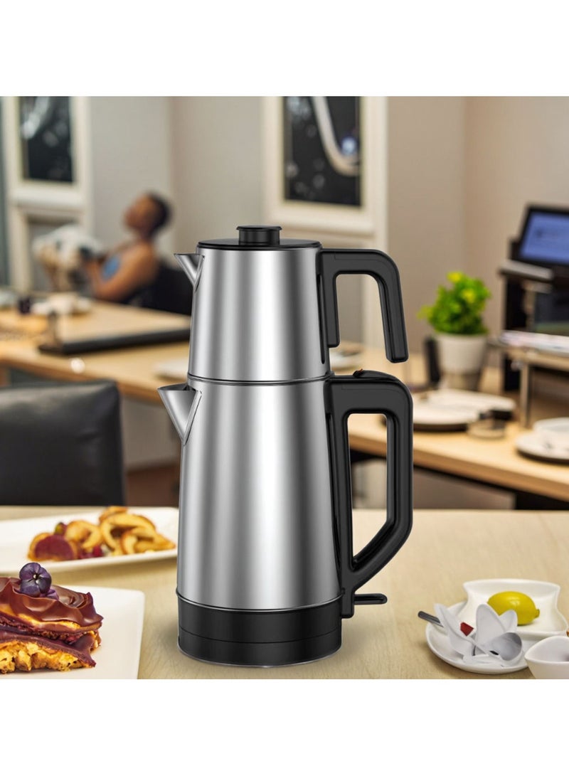 Denx Double Water Kettle Stainless Steel Double Heating Tube Auttomatically Turn off When Water Boils, Led Indicates Light, overheating protection, Electric Kettle. - Image 5