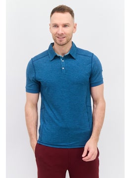 Men Sportswear Fit Short Sleeve Tennis Polo Shirt, Teal Blue Heather - pzsku/ZEE6E85B06545E443C4C0Z/45/_/1737642104/cc048864-bd62-4ded-a93c-2bd32688fa32