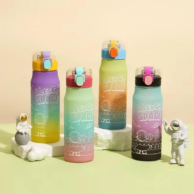 Multi Use Water Bottle for Club, Gym, School, Trekking, Running Gradient Design, Daily Use and Sports, Four Colors Available (Green and Mauve) - Image 1