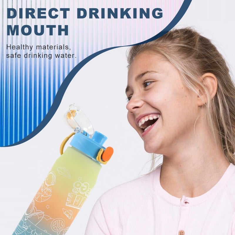 Multi Use Water Bottle for Club, Gym, School, Trekking, Running Gradient Design, Daily Use and Sports, Four Colors Available (Green and Mauve) - Image 3
