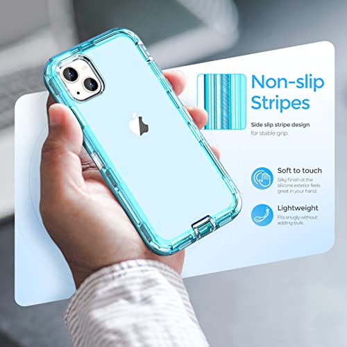 ORIbox for iPhone 13 mini/12 mini Case Blue, [10 FT Military Grade Drop Protection], Transparent Heavy Duty Shockproof Anti-Fall Case for iPhone 13/12 mini Phone Case,5.4 inch,3 in 1, Crystal Blue - Image 2