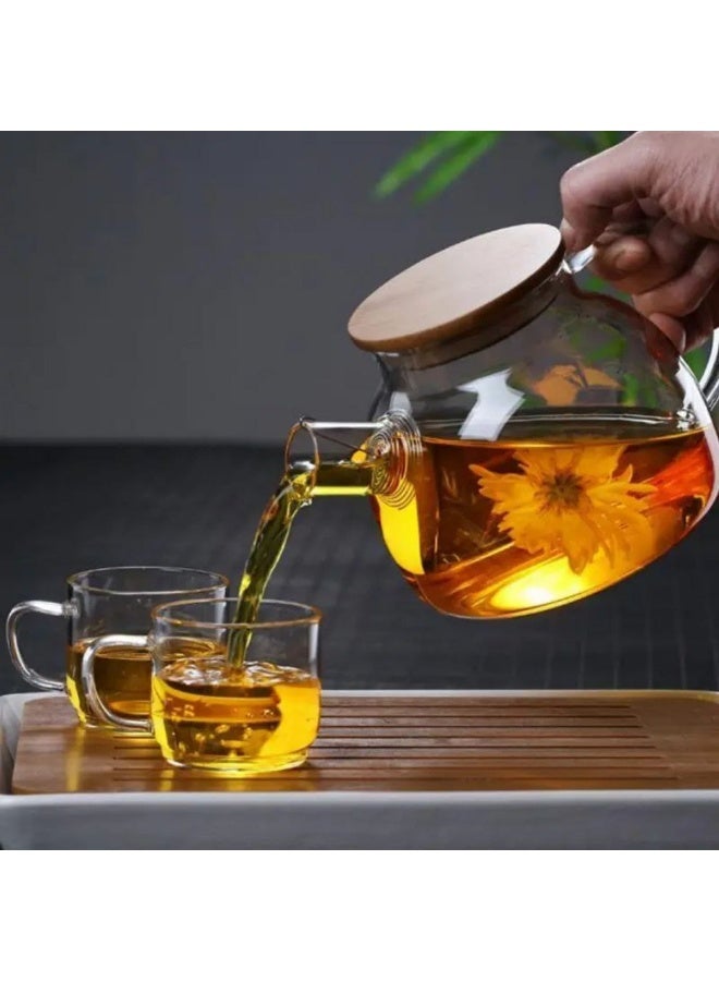 براد زجاج حراري غطاء خشب  1 لتر  - Image 2