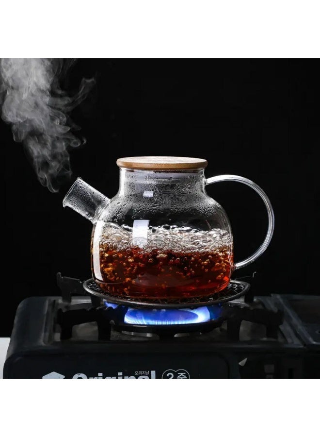 براد زجاج حراري غطاء خشب  1 لتر  - Image 4