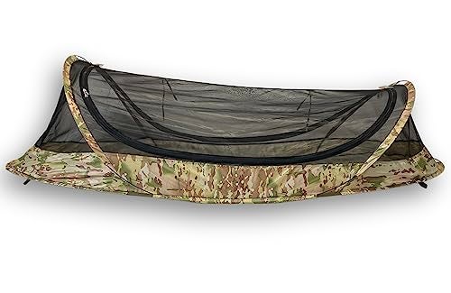 USGI Industries Bivy Tent Lightweight Single Person Sleeping Net System for Outdoors Camping Survival Hiking Backpack Mesh Protection OCP - Image 1