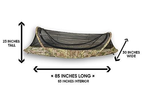 USGI Industries Bivy Tent Lightweight Single Person Sleeping Net System for Outdoors Camping Survival Hiking Backpack Mesh Protection OCP - Image 3
